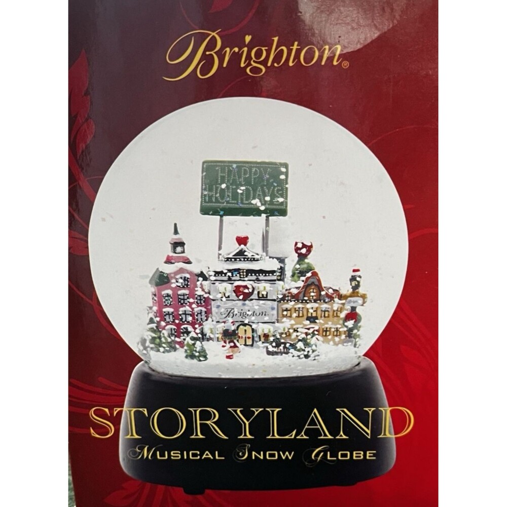 Brighton Storyland Musical Snow Globe City Scene & Brighton Village Let It Snow